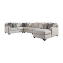 Dellara - Chalk - Left Arm Facing Loveseat 5 Pc Sectional-Washburn's Home Furnishings