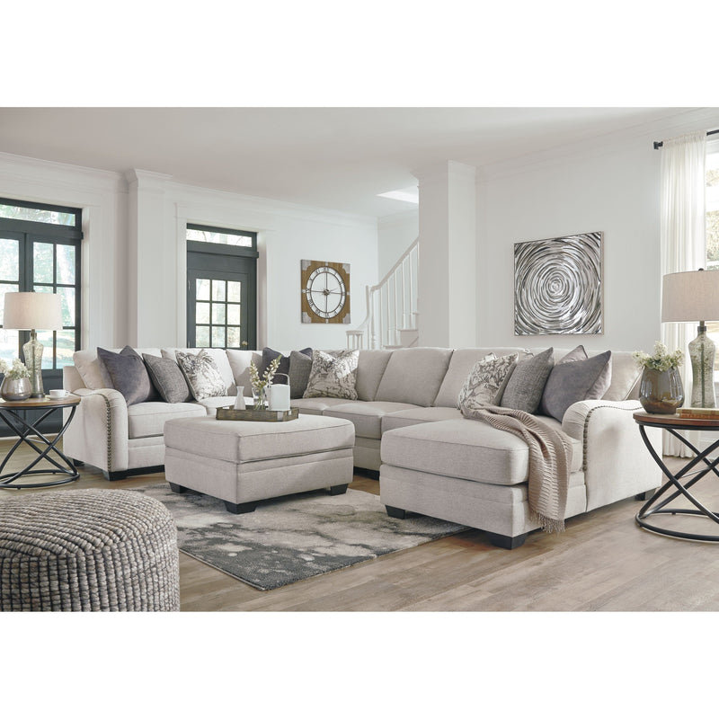 Dellara - Chalk - Left Arm Facing Loveseat 5 Pc Sectional-Washburn's Home Furnishings