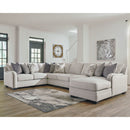 Dellara - Chalk - Left Arm Facing Loveseat 5 Pc Sectional-Washburn's Home Furnishings