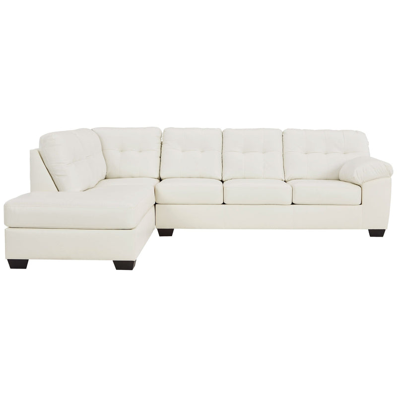 Donlen - White - Left Arm Facing Chaise 2 Pc Sectional-Washburn's Home Furnishings