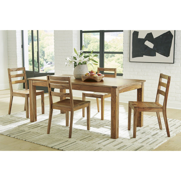 Ashley Dressonni Dining Set w/Rectangular Dining Room Butterfly Extension Table & 4 Dining Chairs Bundle-Washburn's Home Furnishings