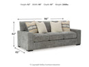 Ashley Dunmor Sofa in Graphite-Washburn's Home Furnishings