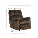 Foxfield - Chocolate - Rocker Recliner-Washburn's Home Furnishings