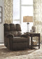 Ashley Foxfield Rocker Recliner in Chocolate-Washburn's Home Furnishings