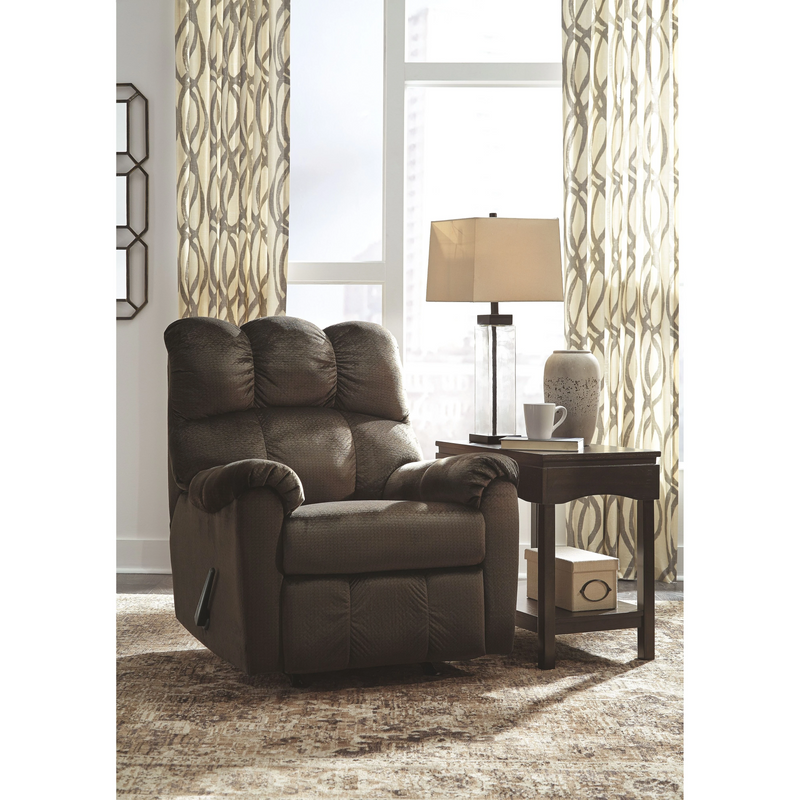 Ashley Foxfield Rocker Recliner in Chocolate-Washburn's Home Furnishings