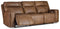 Ashley Game Plan Power Reclining Sofa w/Adjustible Headreast-Washburn's Home Furnishings