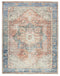 Ashley Hartton Large Rug in Orange, Blue & Cream 7'7'' x 10'1''-Washburn's Home Furnishings