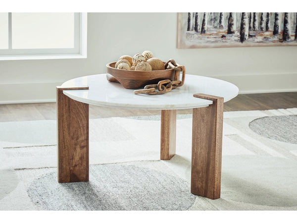 Ashley Isanti Round Cocktail Table-Washburn's Home Furnishings