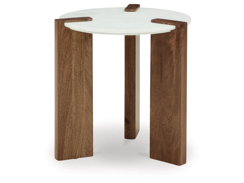 Ashley Isanti Round End Table-Washburn's Home Furnishings