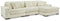 Ashley Lindyn 3 Piece Sectional w/Right Chaise in Ivory (NO ottoman0-Washburn's Home Furnishings