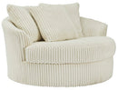 Ashley Lindyn Oversized Swivel Accent Chair in Ivory-Washburn's Home Furnishings