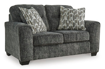 Ashley Lonoke Loveseat in Gunmetal-Washburn's Home Furnishings