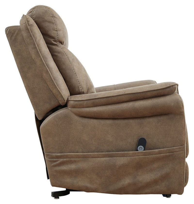 Ashley Lorreze Power Lift Recliner in Driftwood-Washburn's Home Furnishings