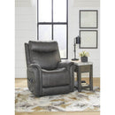 Lorreze Power Lift Recliner in Steel-Washburn's Home Furnishings