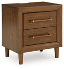 Ashley Lyncott Nightstand in brown-Washburn's Home Furnishings