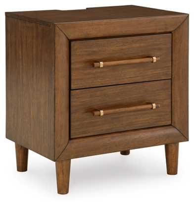 Ashley Lyncott Nightstand in brown-Washburn's Home Furnishings