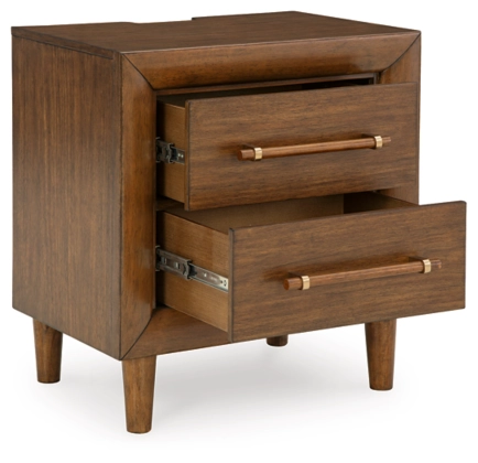 Ashley Lyncott Nightstand in brown-Washburn's Home Furnishings