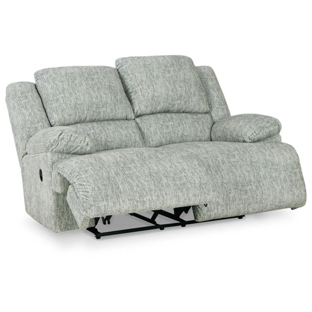 Ashley McClelland Reclining Loveseat in gray-Washburn's Home Furnishings