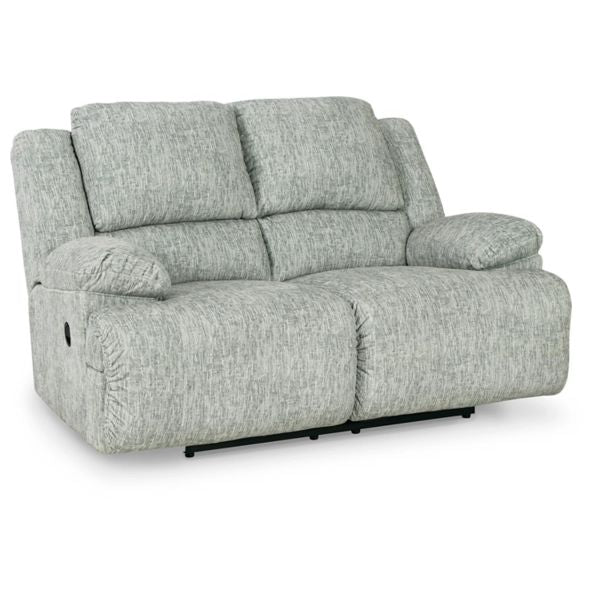 Ashley McClelland Reclining Loveseat in gray-Washburn's Home Furnishings