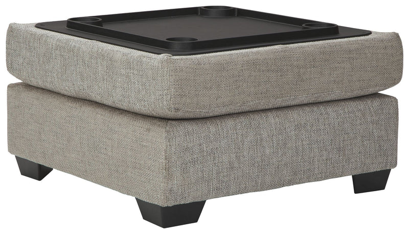 Ashley Megginson Ottoman w/Storage in Storm-Washburn's Home Furnishings