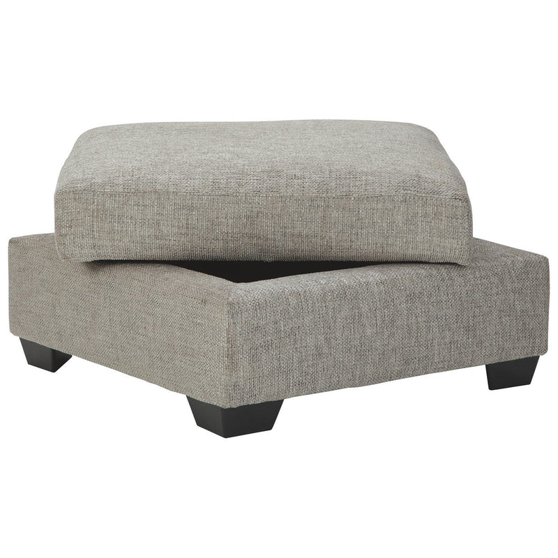 Ashley Megginson Ottoman w/Storage in Storm-Washburn's Home Furnishings