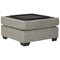 Ashley Megginson Ottoman w/Storage in Storm-Washburn's Home Furnishings