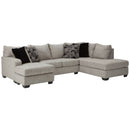 Ashley Megginson - Storm - Sectional w/Right Corner Chaise (no ottoman)-Washburn's Home Furnishings