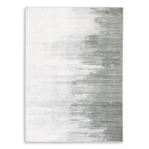 Ashley Milet Large Rug in Black White & Gray '8'x10'-Washburn's Home Furnishings