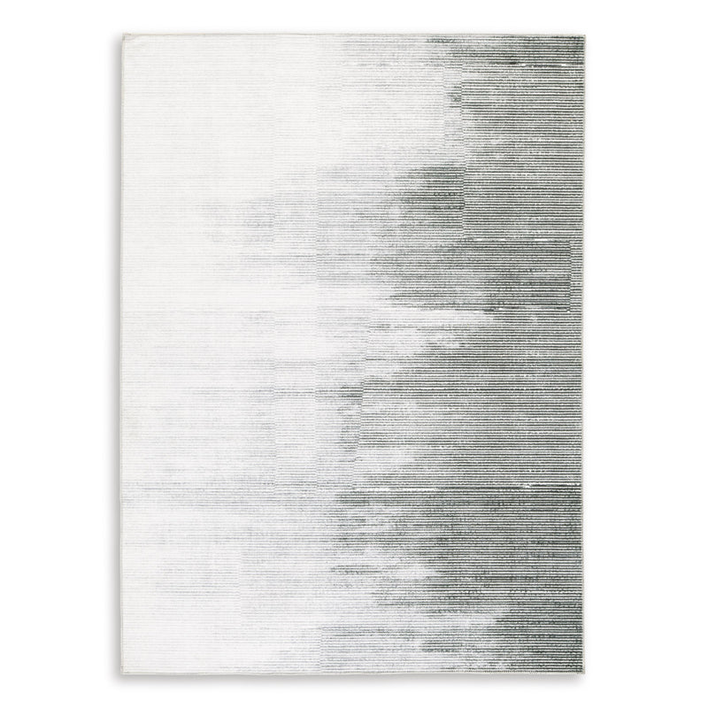 Ashley Milet Large Rug in Black White & Gray '8'x10'-Washburn's Home Furnishings