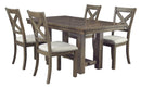 Ashley Moriville Rectangle Dining Room Table & 4 Chairs-Washburn's Home Furnishings