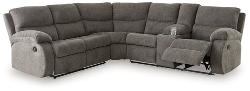 Ashley Museum RAF Reclining Loveseat w/Console LAF Reclining Loveseat-Washburn's Home Furnishings