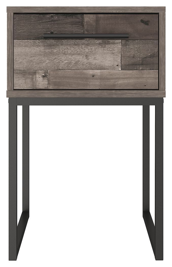 Neilsville - Black/gray - One Drawer Night Stand-Washburn's Home Furnishings