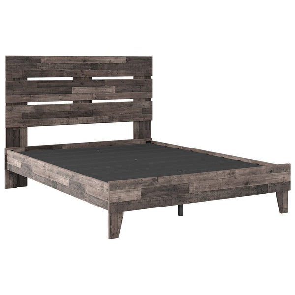 Neilsville - Multi Gray - Queen Panel Platform Bed-Washburn's Home Furnishings