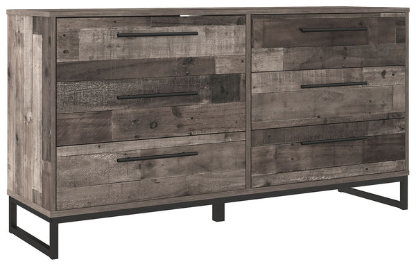 Neilsville - Black/gray - Six Drawer Dresser-Washburn's Home Furnishings