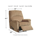 Ashley Nerviano Zero Wall Recliner in Mocha-Washburn's Home Furnishings