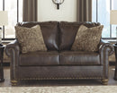 Ashley Nicorvo Loveseat in Coffee-Washburn's Home Furnishings