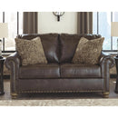 Ashley Nicorvo - Coffee - Loveseat-Washburn's Home Furnishings