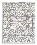 Ashley Oddetteley Large Rug in Gray/Ivory 7'10'' x 10'1''-Washburn's Home Furnishings