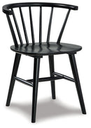 Ashley Otaska Rectangular Dining Room Table & 6 Chairs in Black-Washburn's Home Furnishings