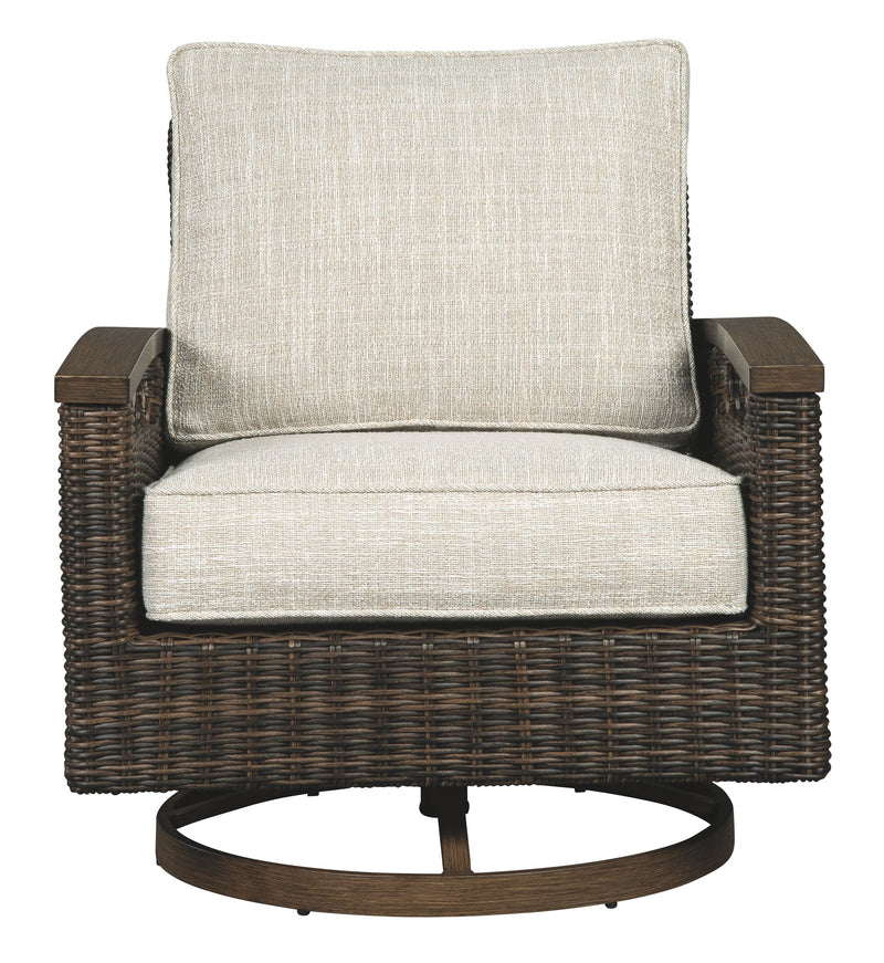 Ashley Paradise Trail - Medium Brown - Swivel Lounge Chair-Set of 2-Washburn's Home Furnishings