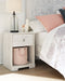 Paxberry - Whitewash - One Drawer Night Stand - Open Cubby-Washburn's Home Furnishings