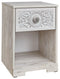 Paxberry - Whitewash - One Drawer Night Stand - Open Cubby-Washburn's Home Furnishings