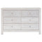 Paxberry - Whitewash - Six Drawer Dresser - Medallion Drawer Pulls-Washburn's Home Furnishings