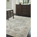 Precia - Gray/Cream - Large Rug-Washburn's Home Furnishings