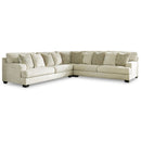 Ashley Rawcliffe Left Sofa 3 Piece Sectional in Parchment-Washburn's Home Furnishings