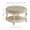 Realyn - White/Brown - Ottoman Cocktail Table-Washburn's Home Furnishings