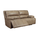 Ashley Ricmen 2 Seat Power Reclining Sofa ADJ HDREST in putty-Washburn's Home Furnishings