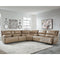 Ashley Ricmen Power Reclining Loveseat/CON/ADJ HDRST in putty-Washburn's Home Furnishings