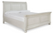 Ashley Robbinsdale Sleigh Headboard Panel Footboard King Bed in Antique White-Washburn's Home Furnishings