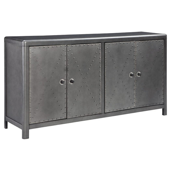 Rock - Gunmetal Finish - Accent Cabinet-Washburn's Home Furnishings